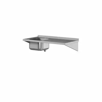 Podwieszany stół ze zlewem 1500x700 mm | DTS-157/1 PL L