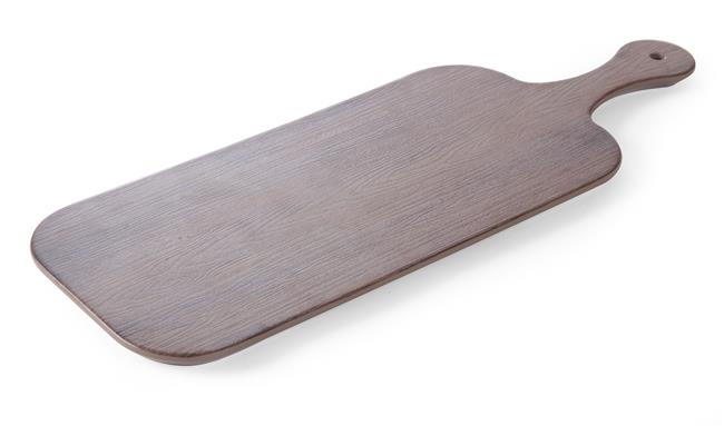 Płyta do serwowania z melaminy z uchwytem - imitacja drewna dębowego 