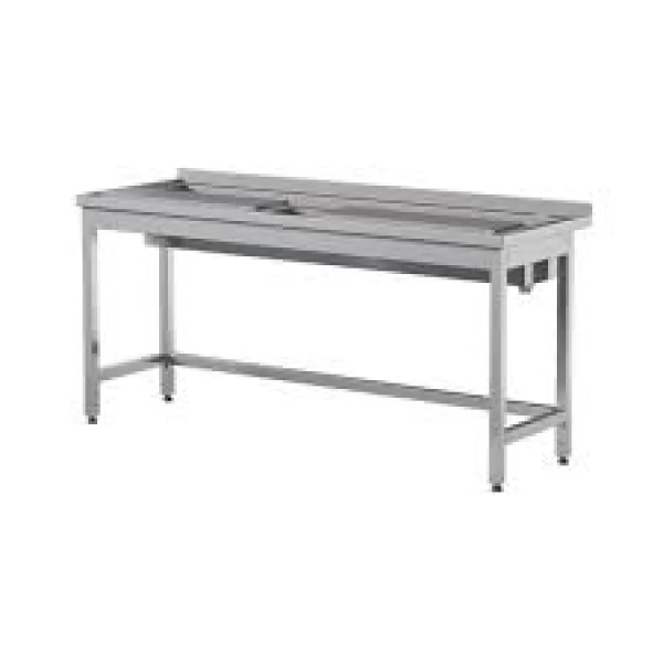 Przyścienny podwójny stół z do obróbki produktów 1200x600x850 mm | WTP-186/2 PL