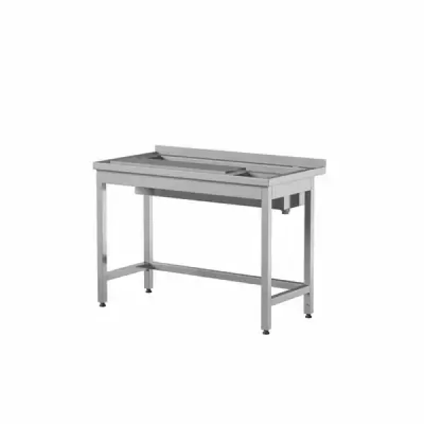 Przyścienny pojedyńczy stół z do obróbki produktów 1200x600x850 mm | WTP-126/1 PL