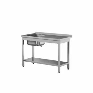 Przyścienny stół ze zlewem i półką 1900x700x850 mm | STW-197/1 PL L S