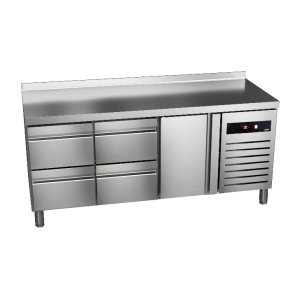 Stół chłodniczy 1-drzwiowy z 4 szufladami, 1792x700x850 mm | ASBER GTP-7-180-14 D