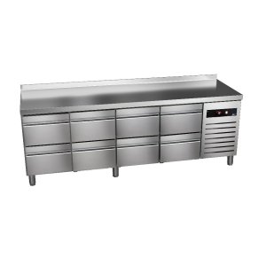 Stół chłodniczy z 8 szufladami, 2242x700x850 mm | ASBER GTP-7-225-08-D
