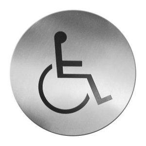 Tabliczka informacyjna samoprzylepna - miejsce przystosowane dla niepełnosprawnych  